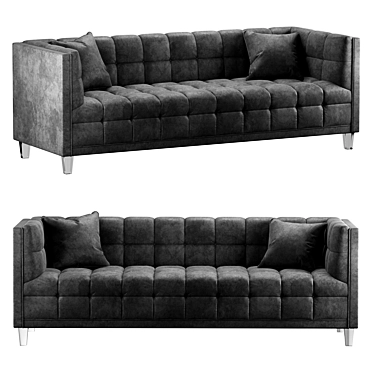 Modern Mariel Velvet Sofa 3D model image 1 