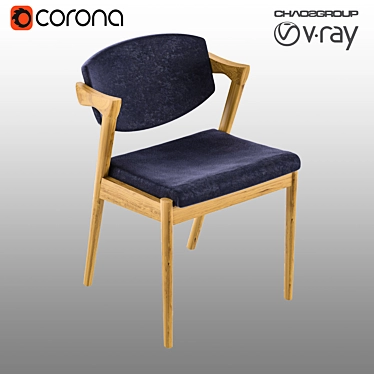 Elegant Fabric Chair: Replica Kai Kristiansen 3D model image 1 