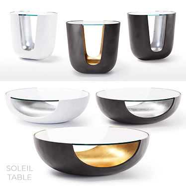 Soleil Modern Cocktail Table: Luxurious Design 3D model image 1 