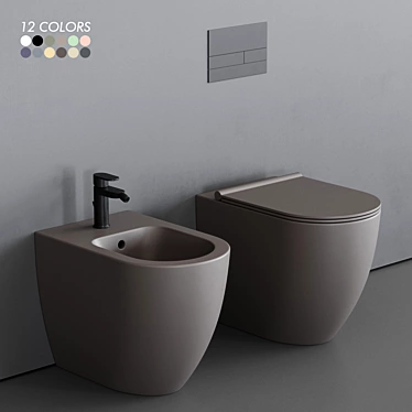 Alice Form WC: Sleek Ceramic Toilet 3D model image 1 