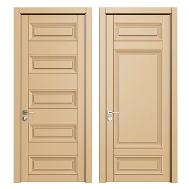 Modern Interior Wooden Doors 3D model image 1 