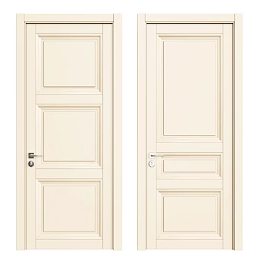 Sleek Modern Doors 3D model image 1 