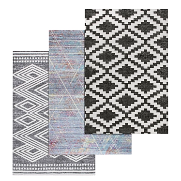 Premium Carpet Set 530: High-Quality Textures & Versatile Design 3D model image 1 