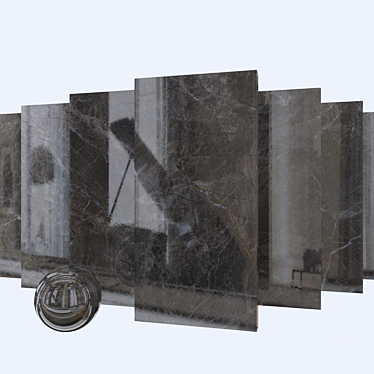 Elegant Alanya Fume Marble Set 3D model image 1 