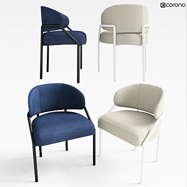 Meridiani Isetta Fabric Chair 3D model image 1 