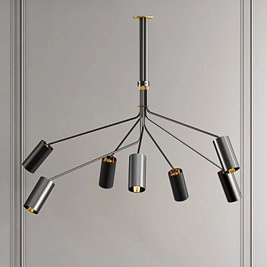 Elegant Decorative Light Fixture 3D model image 1 