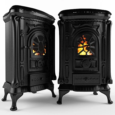 Ingrid Cast-Iron Stove: Powerful, Stylish, Reliable 3D model image 1 