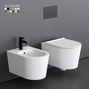 Form Wall-Hung WC: Sleek & Stylish 3D model image 1 