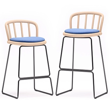 Pedrali NYM Chairs - 2858-A and 2859-A 3D model image 1 