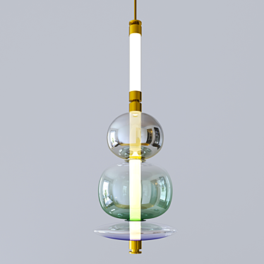 Contemporary Hanging Pendant Lamp 3D model image 1 