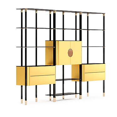 Vibrant Murray Bookcase 3D model image 1 