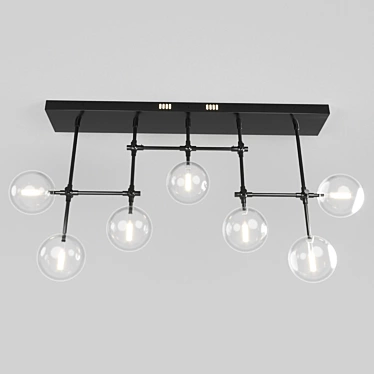 Soap B7 Black: Stylish Loft Pendant Light 3D model image 1 