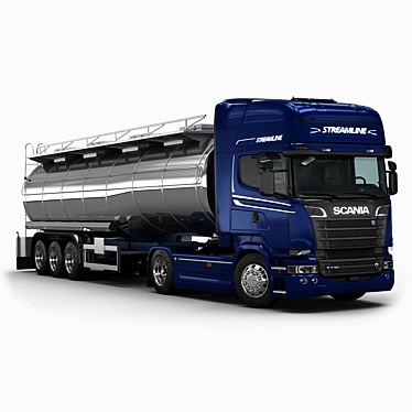 Highly Detailed Scania R730 Fuel Tanker 3D model image 1 