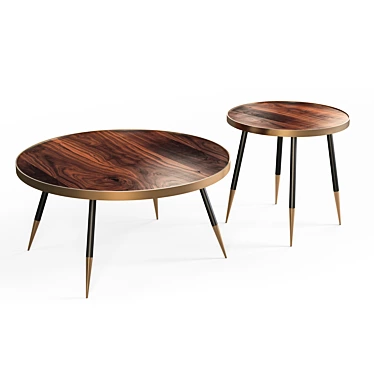 Nordic Style Round Coffee Tables 3D model image 1 