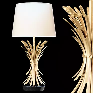 Eichholtz Bonheur Table Lamp: Elegant Granite Base with Antique Gold Finish 3D model image 1 