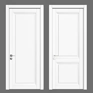 Elegant Entryway Door Solution 3D model image 1 