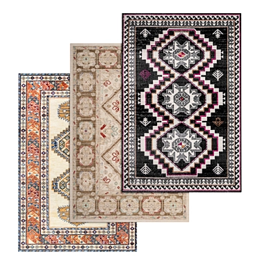 Luxury Carpets Set - High-Quality Textures for Multiple Angles 3D model image 1 