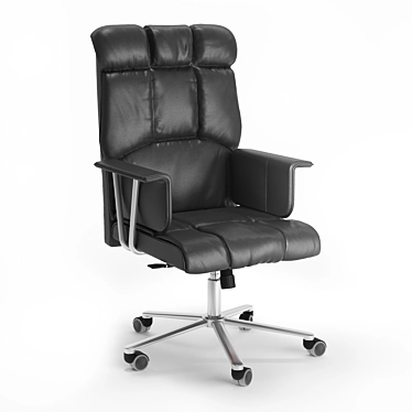 ErgoLuxe Black Office Chair 3D model image 1 