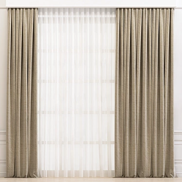 Sleek Curtain Revamps 3D model image 1 