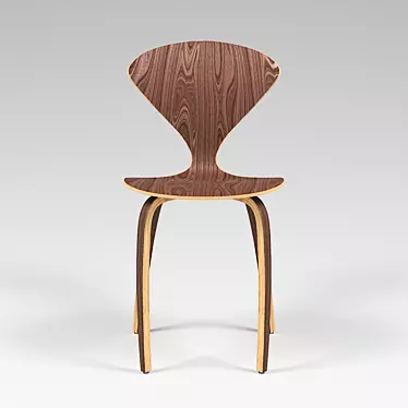 Cherner Walnut Plywood Chair 3D model image 1 
