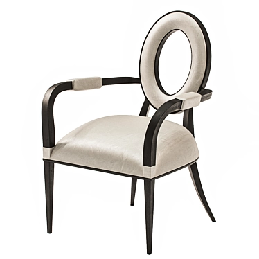 Modern Black Moon Chair: Sleek Design 3D model image 1 