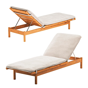 Dedon Tibbo Beach Chair: Luxury Outdoor Comfort 3D model image 1 