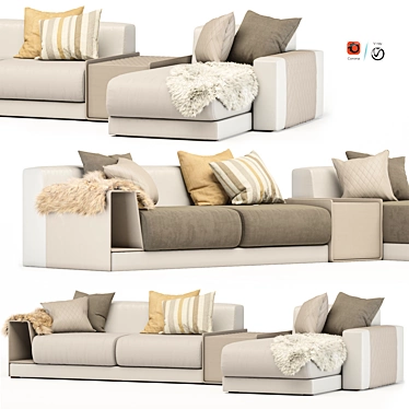 Sophisticated Bentley Stowe Sofa 3D model image 1 