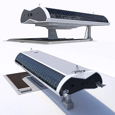 D-Line Vision Cable Car Station Kit 3D model image 1 