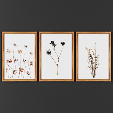 Wooden Frame Art Collection 3D model image 1 