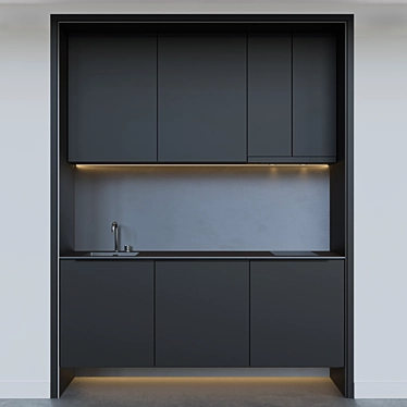 Sleek Kitchen: Minimalistic Elegance 3D model image 1 