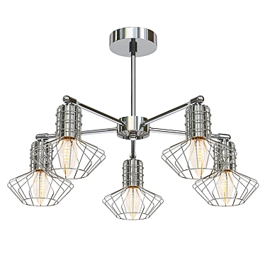 Tranello Loft Ceiling Chandelier 3D model image 1 