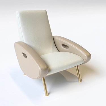 Elegant Italian Lounge Chairs 3D model image 1 