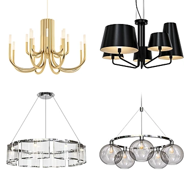 Modern Chandelier Collection 3D model image 1 