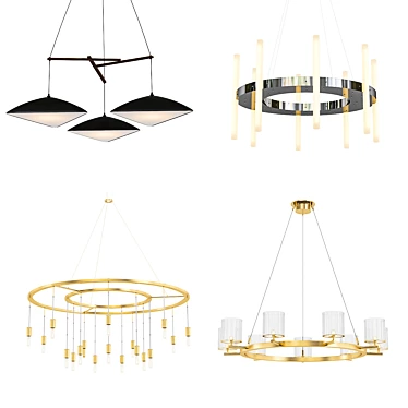 Modern Chandelier Collection 3D model image 1 