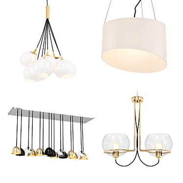 Modern Pendant Light Collection 3D model image 1 