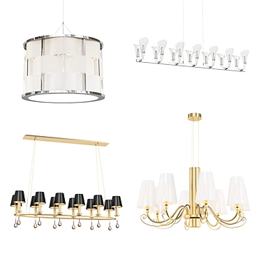 Modern Chandelier Collection 3D model image 1 