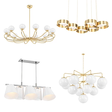 Modern Chandelier Collection 3D model image 1 