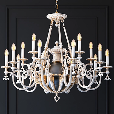 Elegant CHIARO Gabriel Chandelier 3D model image 1 