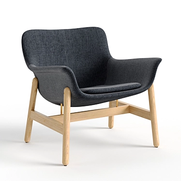 Contemporary Upholstered Armchair: IKEA VEDBO 3D model image 1 