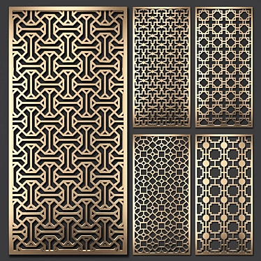 Decorative Partition: Stylish and Functional 3D model image 1 