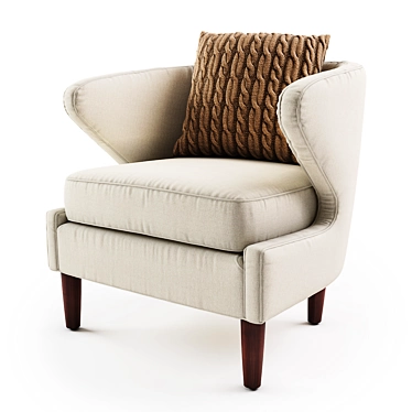 Sophia Accent Chair: Elegant Design, Plush Comfort 3D model image 1 