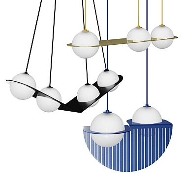Lambert & Fils Laurent Pendant Light 3D model image 1 
