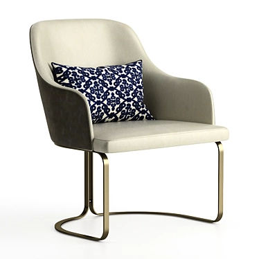 Luxury Upholstered Marie Chair - Timeless Elegance 3D model image 1 