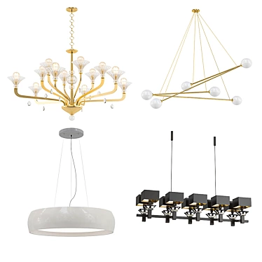 Modern Pendant Light Collection 3D model image 1 