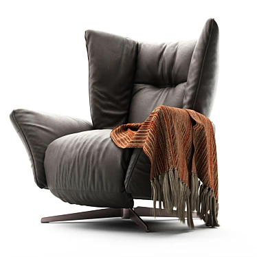 Natuzzi Tulip 3031: Stylish Armchair Designed by Mauro Lipparini 3D model image 1 