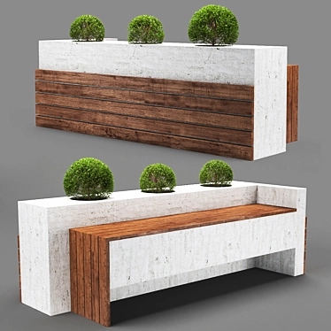 326k Poly Count Bench 3D model image 1 
