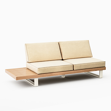 Outdoor Platform Loveseat 3D model image 1 