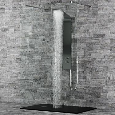 Vela Shower Box: Sleek and Stylish Design 3D model image 1 