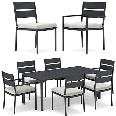 Elegant Palma Outdoor Furniture 3D model image 1 