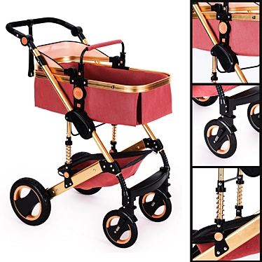 Sleek Stroller for Smooth Rides 3D model image 1 
